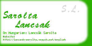 sarolta lancsak business card