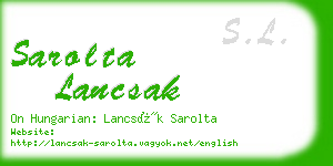 sarolta lancsak business card